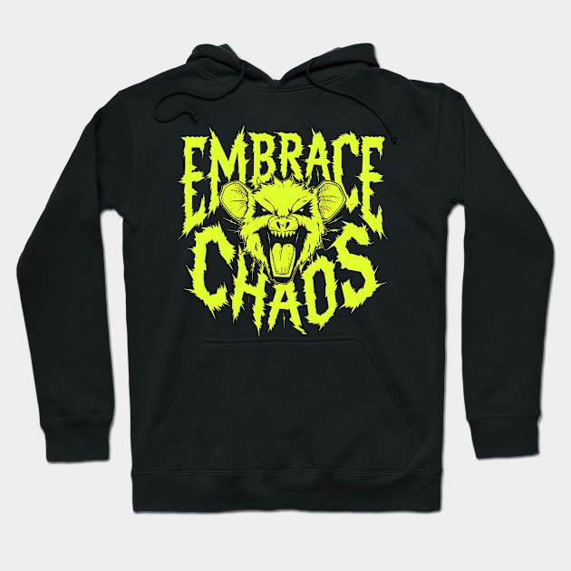 Possum Embrace Chaos, 90s Inspired Hoodie by Hamza Froug